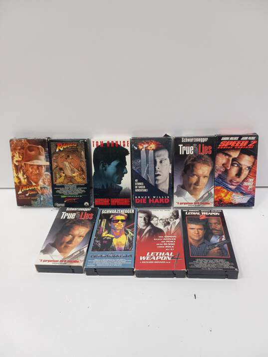 Vintage Lot of Ten Assorted VHS Movies image number 1