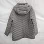 The North Face 550 Gray Zip Up Hooded Goose Down Puffer Jacket Women's Size XL image number 2