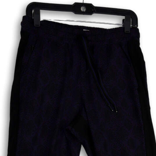Womens Blue Elastic Waist Drawstring Slash Pocket Jogger Pants Size 6 image number 3