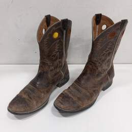 Women's Ariat 4LR Leather Western Boots Sz 5 alternative image