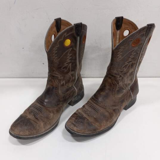 Women's Ariat 4LR Leather Western Boots Sz 5 image number 2