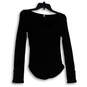 Womens Black Masquerade Cuff Long Sleeve Pullover Blouse Top Size XS image number 1