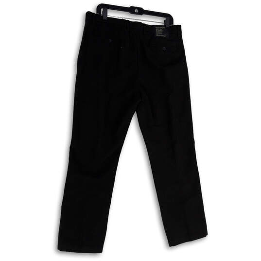NWT Mens Black Kentfield Slash Pocket Straight Fit Dress Pants Size 35x30 image number 2