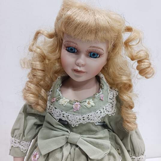 3PC Assorted Branded Porcelain Doll Bundle image number 9