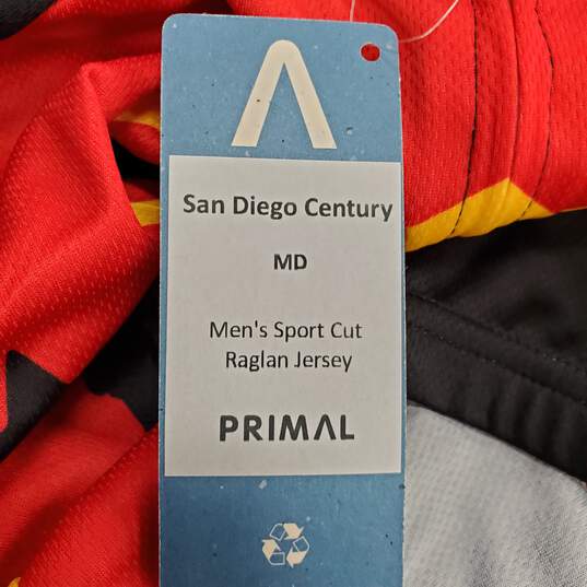 Primal Men Red San Diego Sport Raglan Jersey M NWT image number 5