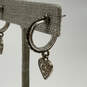 Designer Brighton Silver-Tone Heart Shape Leverback Drop Earrings image number 3