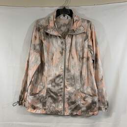 Women's Pink/Grey Chico's Rain Jacket, Sz. 3