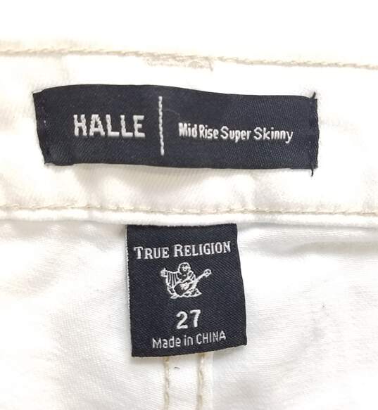 True Religion Women White Jeans 27 NWT image number 3