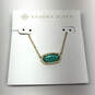 Designer Kendra Scott Gold-Tone Blue Crystal Pendant Necklace w/ Dust Bag image number 2