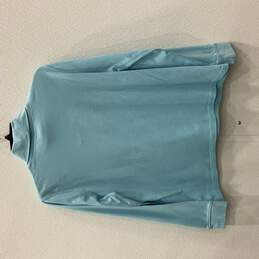 Womens Light Blue Turtleneck Long Sleeve Pullover T-Shirt Size Large Petite alternative image