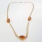 Gold Filled Faceted Glass 3 Strand Necklace 11.4g image number 2