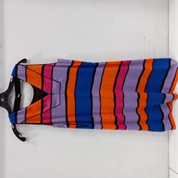 Women's Multi-Color Striped Tank Dress Sz 8 NWT alternative image