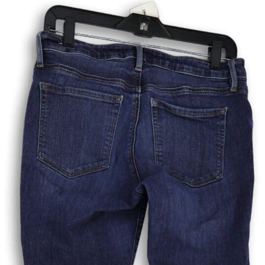 Womens Blue Distressed Denim Medium Wash Pockets Skinny Leg Jeans Size 27 image number 3