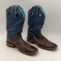 Ariat Mens 10007679 Blue Brown Leather Mid-Calf Cowboy Western Boot Size 10.5D image number 1
