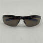 Womens TH8064 Tortoise Brown Rectangle Half Rim Wrap Designer Sunglasses image number 2
