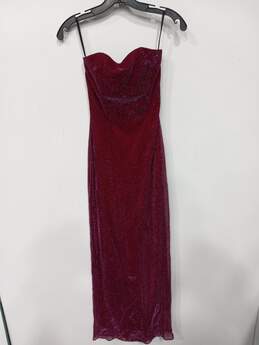 Women's Jessica McClintock Sparkly Strapless Bodycon Evening Dress Sz 3