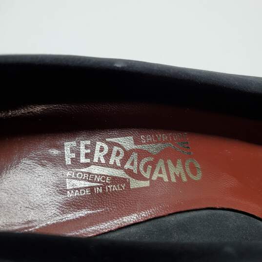 Salvatore Ferragamo Black Slip On Wedge Shoes WM Size 8.5 B image number 6