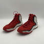 Mens D Rose Boost C77290 Red White Lace-Up Mid Top Basketball Shoes Size 13 image number 4