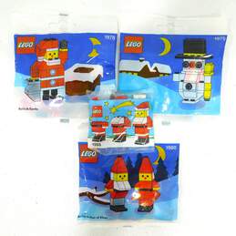 Vintage LEGO Sealed Holiday Sets 1978 Santa 1979 Snowman 1980 Pair of Elves 1555