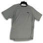 Womens Gray Crew Neck Short Sleeve Stretch Pullover T-Shirt Size Large image number 1