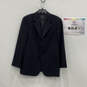 Authentic Mens Blue Long Sleeve Notch Lapel Three-Button Blazer Size 54 R image number 1