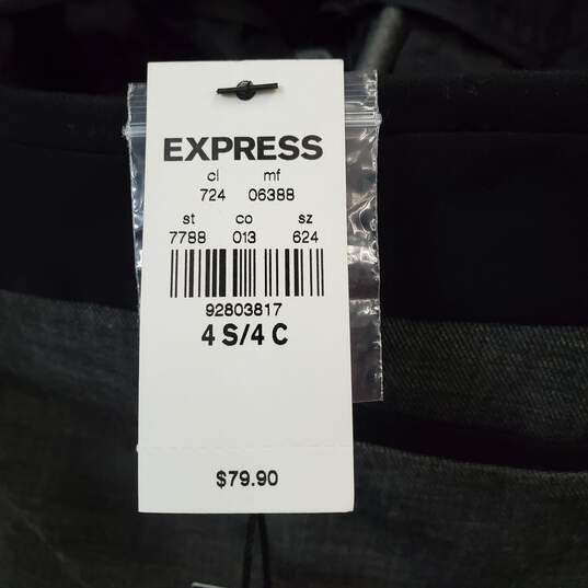 NWT Express Columnist Barely Boot Gray Black Trousers Size 4 S image number 5