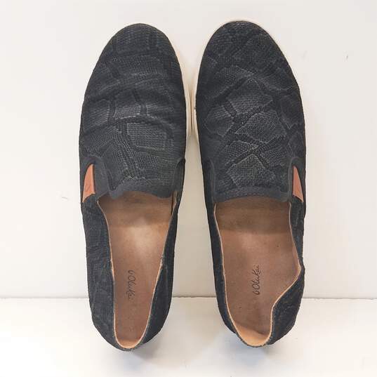 OluKai Pehuea Leather Slip On Sneakers Black 9 image number 6