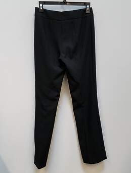 Womens Black Pleated Front Straight Leg Formal Dress Pants Size 34 alternative image
