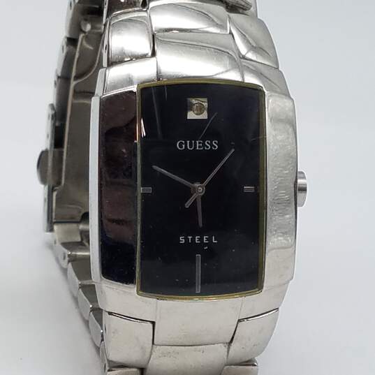 Vintage Guess 28mm Solid Stainless Steel Bracelet Quartz Watch image number 8