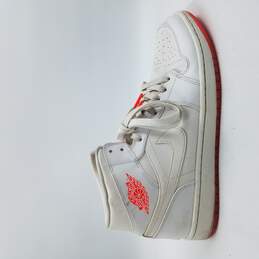 Air Jordan 1 Mid Prem Sneakers Men's Sz 11 White/Infrared