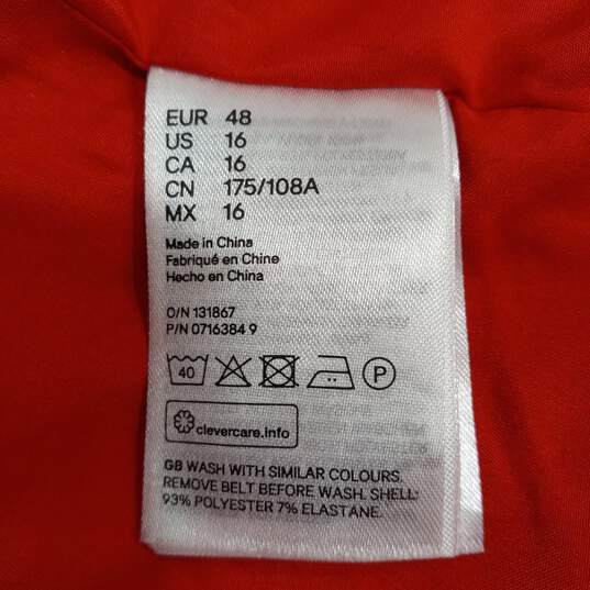 H&M Women's Red Coat Size 16 image number 5