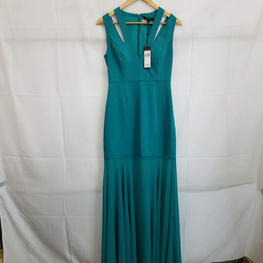 BCBG turquoise formal mermaid sheath dress 4 nwt image number 1
