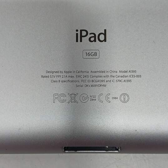 Apple iPad 16GB Model A1395 (Has Screen Protector On) image number 4