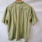 Patagonia Green Striped Zip Short Sleeve Men's Top Size L image number 4