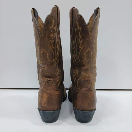 Men's Brown Leather Ariat Boots Size 8B image number 4