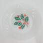 Vintage Termocrisa Crisa Christmas Holly Berry Milk Glass Salad Plates Set of 5 image number 4