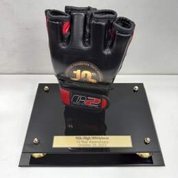 2023 Mile High MMAyhem 10-Year Anniversary Glove in display case alternative image