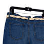 NWT Womens Blue Denim Medium Wash Belted Bermuda Shorts Size 12 image number 4