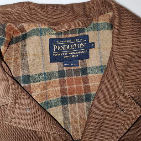 Pendleton Brown Cotton/Wool Blend Button Up Jacket Size S image number 3