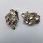 Weiss- Vintages Silvertone Crystal  Clip-On Earrings 9.2g image number 5
