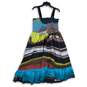 Ashley Stewart Womens Multicolor Smocked Sleeveless Fit & Flare Dress Size 22/24 image number 1