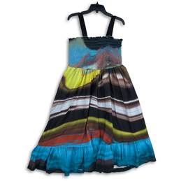 Ashley Stewart Womens Multicolor Smocked Sleeveless Fit & Flare Dress Size 22/24