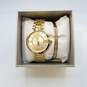 Ellen Tracy 36mm Gold Tone Case Quartz Watch Plus Crystal Bangle Ladies Collection image number 3