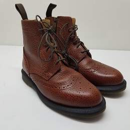 Dr. Martens Delphine Chestnut Coastal Boots Brogue Leather Women’s Size 7