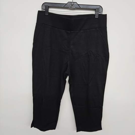Black High Waisted Capri Pants image number 1