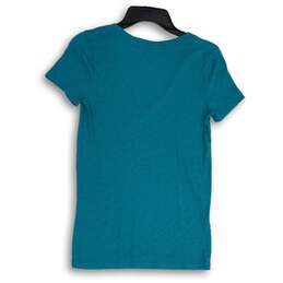 J.Crew Womens Blue V-Neck Short Sleeve Pullover T-Shirt Size X-Small alternative image