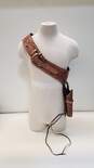 Unbranded Leather Cartridge Belt and Holster Made in Mexico Size 42 image number 1