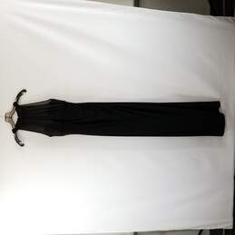 Lauren Women Black Beaded Neckline Evening Dress 8