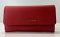 Michael Kors Saffiano Leather Trifold Wallet Red image number 1