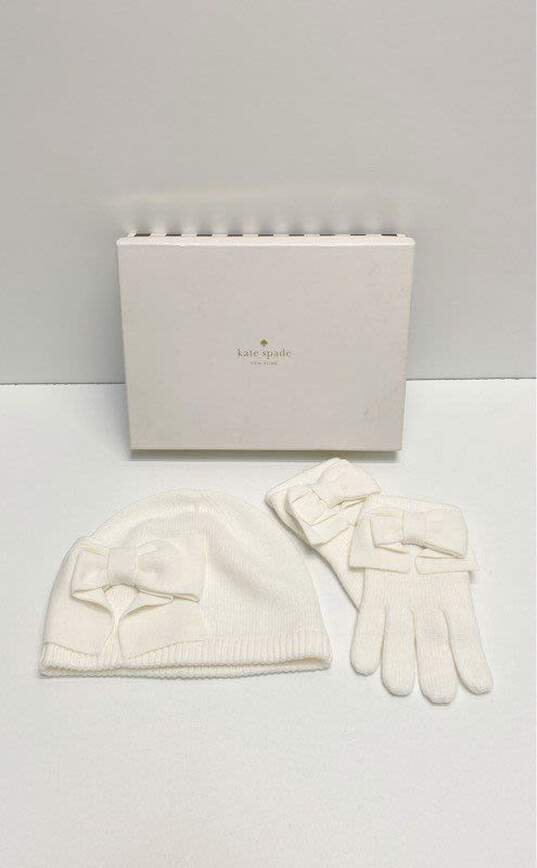 Kate Spade Beige Beanie Gloves Box Set image number 1